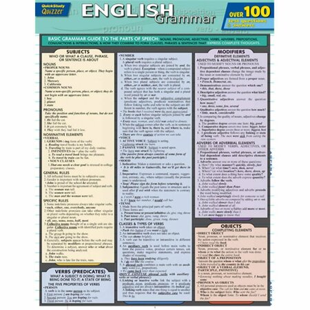 BARCHARTS English Grammar Quizzer Quickstudy Easel BA35946